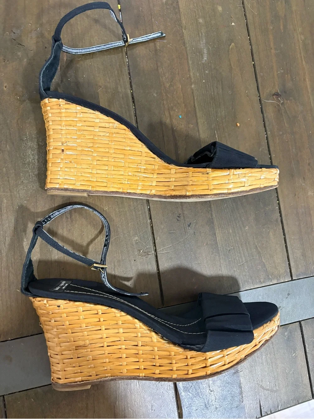 Y2K Kate spade grail 2005 wicker wedges